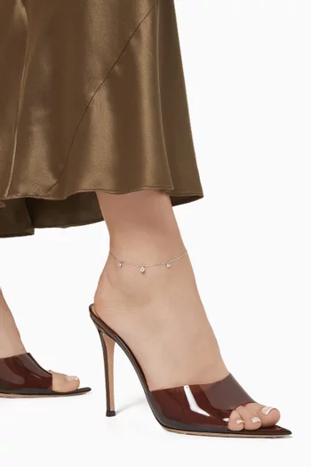 Arabic Letter ‘H’ ه Diamond Anklet in 18kt White Gold