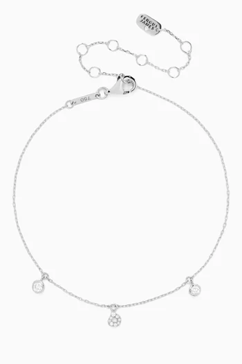 Arabic Letter ‘H’ ه Diamond Anklet in 18kt White Gold