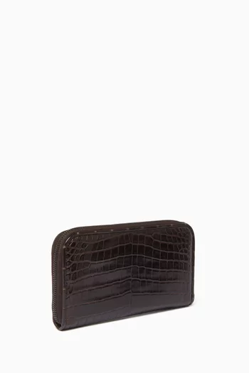 Zip Around Wallet in Leather