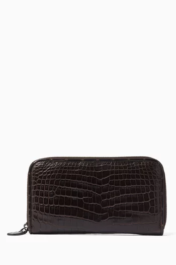 Zip Around Wallet in Leather