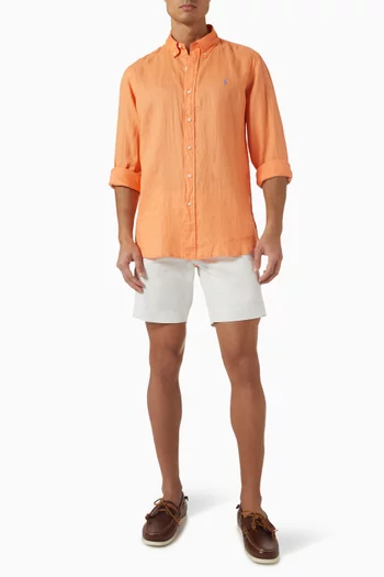 Polo Pony Embroidered Shirt in Linen