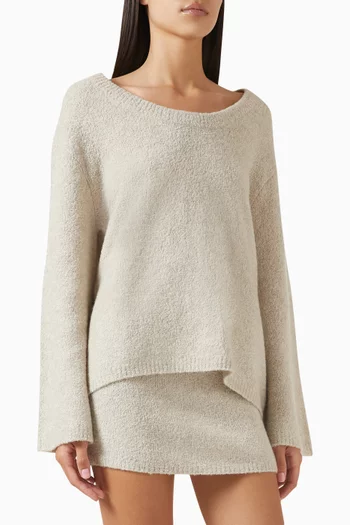 Boucle Sweater in Cashmere