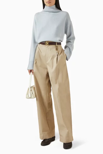 Boyfriend Oversized Turtleneck in Cashmere