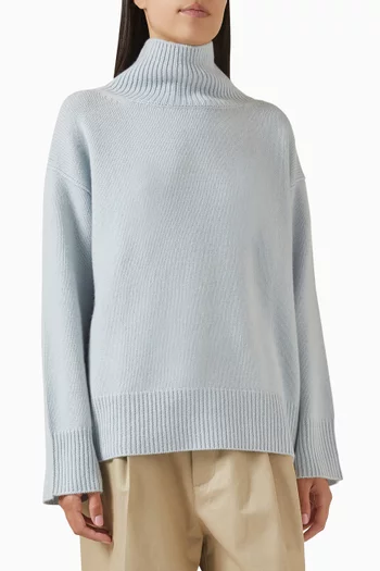 Boyfriend Oversized Turtleneck in Cashmere