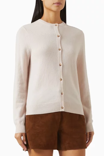 Buttoned Cardigan in Cashmere-knit