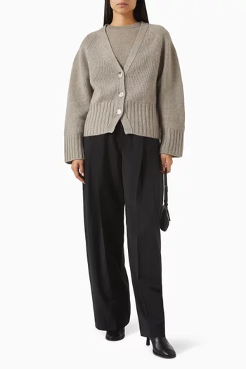 V-neck Cardigan in Cashmere