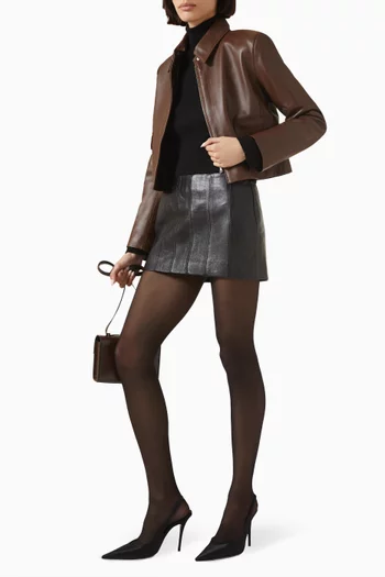 Bleeker Cropped Jacket in Leather