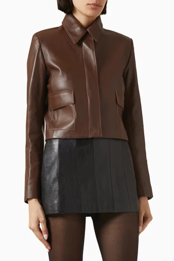 Bleeker Cropped Jacket in Leather