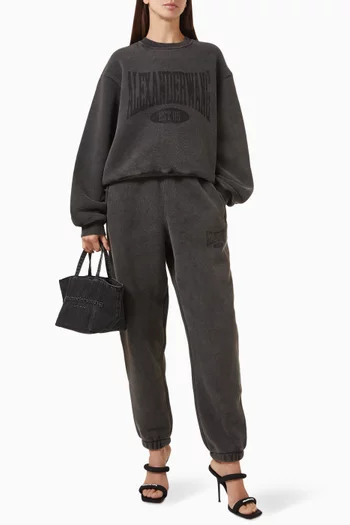 Faded Logo Sweatshirt in Cotton-blend