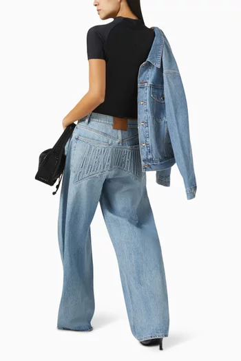 Oversized Rounded Jeans in Denim