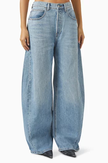 Oversized Rounded Jeans in Denim