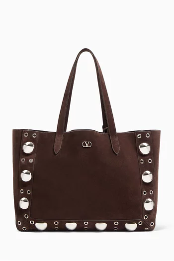 Medium Nellcôte Shopping Bag in Suede