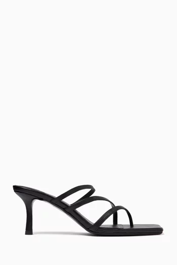 Eva 70 Strappy Sandals in Leather