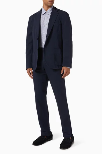 Unstructured Blazer in Cotton-linen Blend