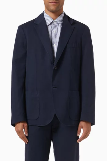 Unstructured Blazer in Cotton-linen Blend