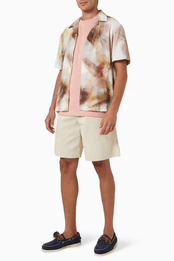 Cuban Collar Shirt in Cotton-blend