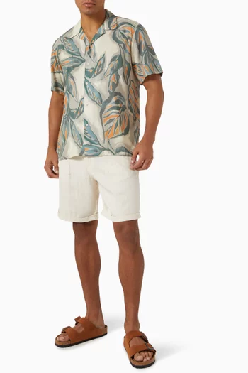 Ron Sun Shorts in Linen & Cotton