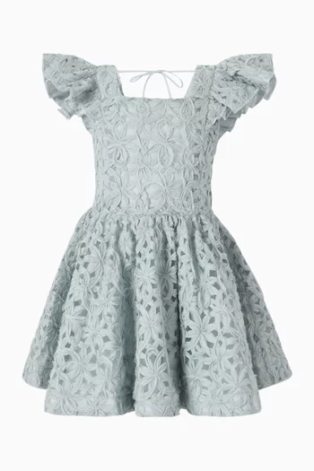 فستان سي يو بأكمام فراشة