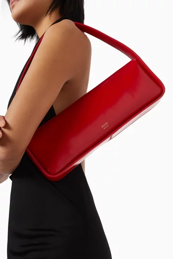 Lori Baguette Bag in Crackle Patent Leather