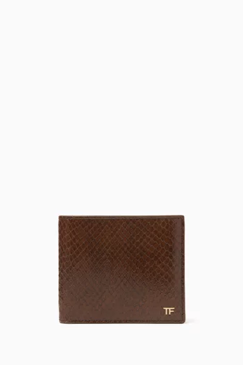 Classic Bilfold Wallet in Python-embossed Leather