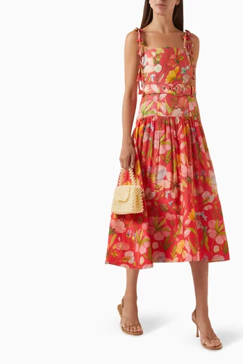 Mercy Belted Midi Dress
