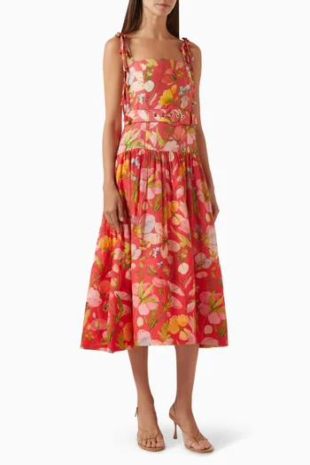 Mercy Belted Midi Dress