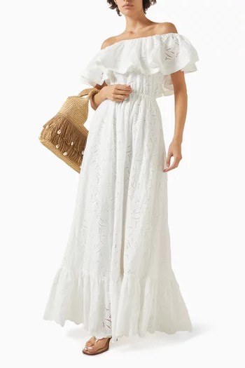 Audrey Off-shoulder Dress in Cotton