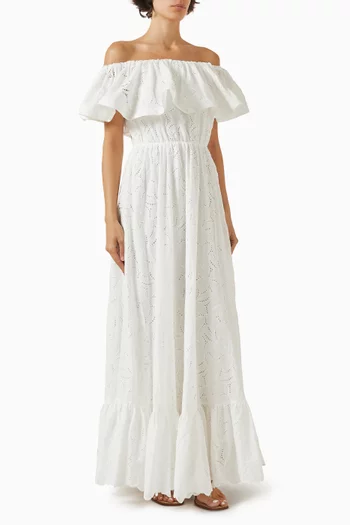 Audrey Off-shoulder Dress in Cotton
