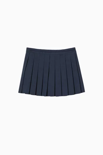 Pleated Mini Skirt in Cotton
