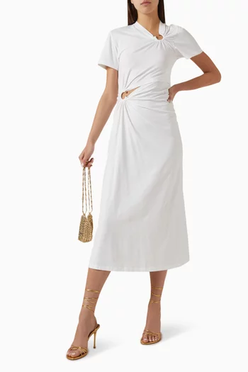 Piercing Maxi Dress in Cotton-jersey