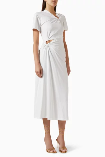 Piercing Maxi Dress in Cotton-jersey