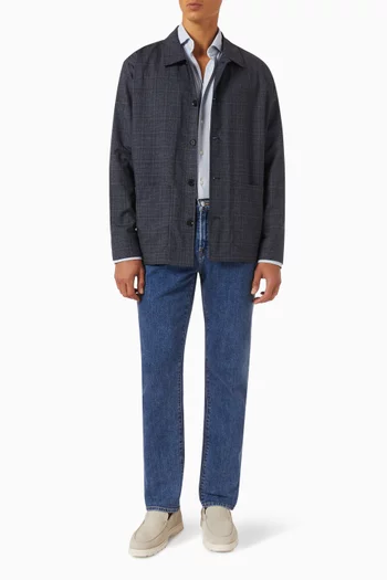 Checked Overshirt in Wool