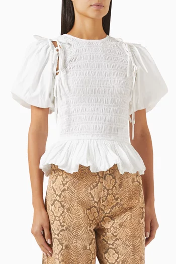 Becca Removable-sleeves Blouse in Organic-cotton