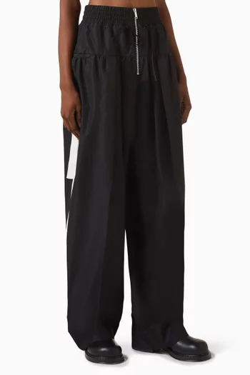 Wide-leg Pocket Pants in Technical Poplin