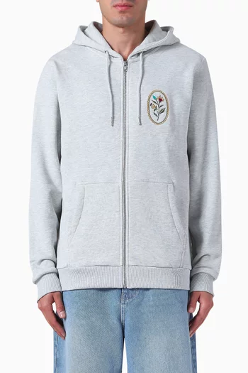 Geoffroy Zipper Hoodie in Cotton