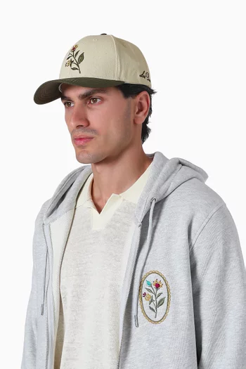 Flower Baseball Cap in Cotton-twill
