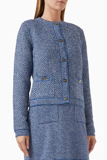 Knit Cardigan in Cotton Blend