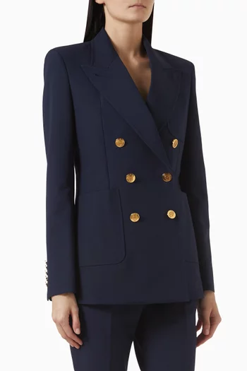Double-breasted Jacket in Cotton