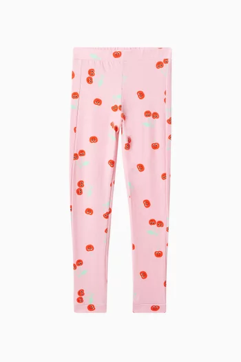 Camille Cherry Leggings in Stretch-viscose
