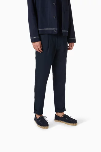 Boat Shoe Espadrilles in Suede