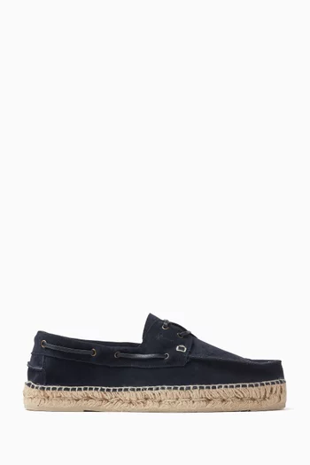Boat Shoe Espadrilles in Suede