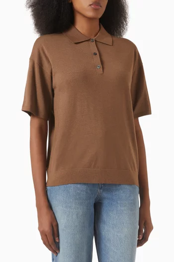 Polo Shirt in Merino-silk