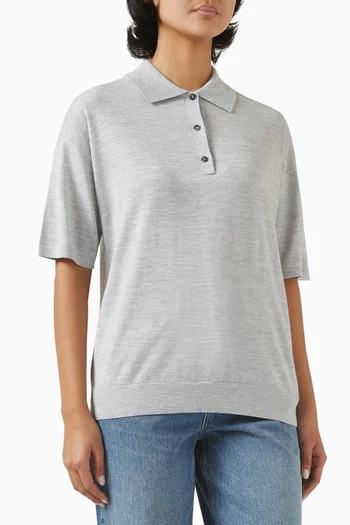 Polo Shirt in Merino-silk