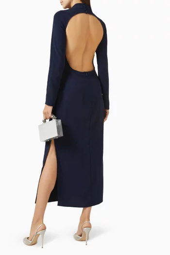 Cutout Midi Dress in Viscose