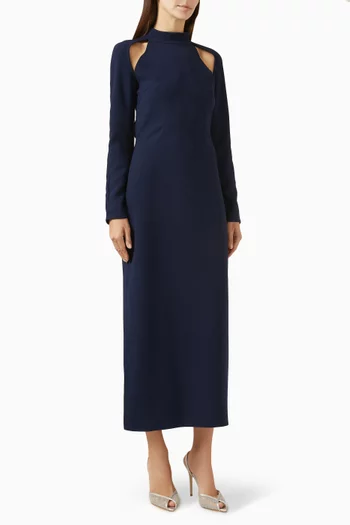 Cutout Midi Dress in Viscose