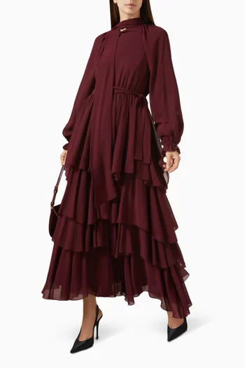 Belted Tiered Dress