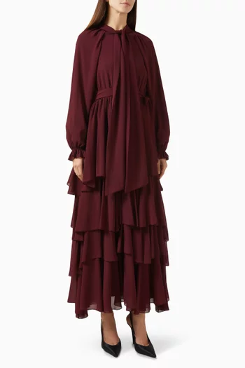 Belted Tiered Dress