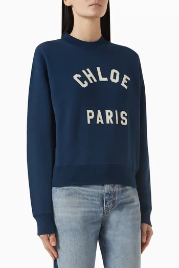 Logo Sweater in Cotton Fleece