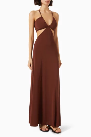 Saba Cut-out Maxi Dress in Jersey