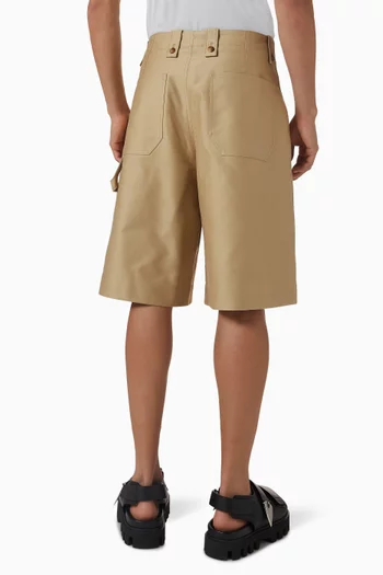 Wide-leg Shorts in Cotton Satin